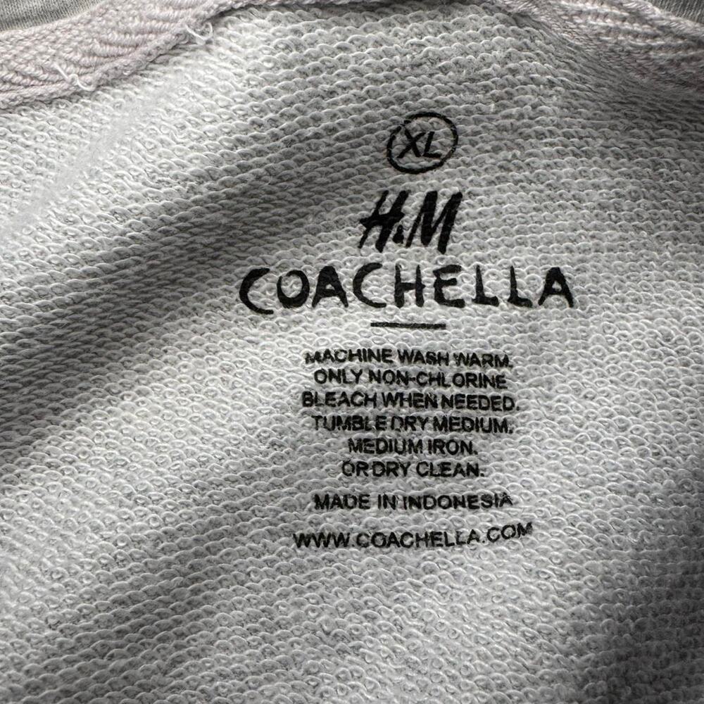 NEW Coachella Music Festival x H&M Collab Heather Cream Zip-Up Hoodie — XL - Picture 7 of 7
